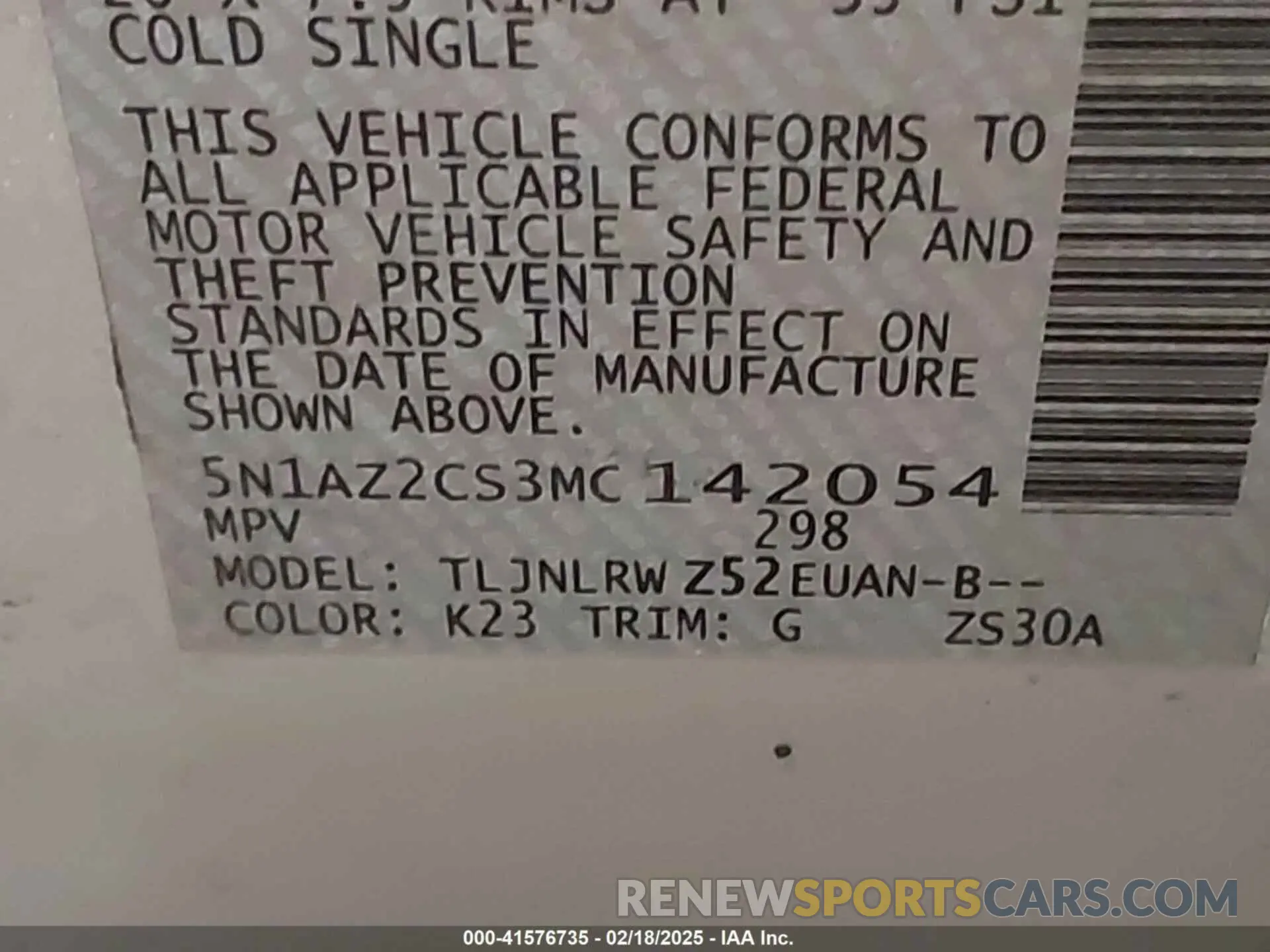 9 fotografías del automóvil dañado 5N1AZ2CS3MC142054 NISSAN MURANO 2021