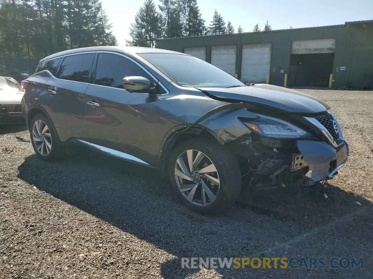 4 fotografías del automóvil dañado 5N1AZ2CS4MC126137 NISSAN MURANO 2021