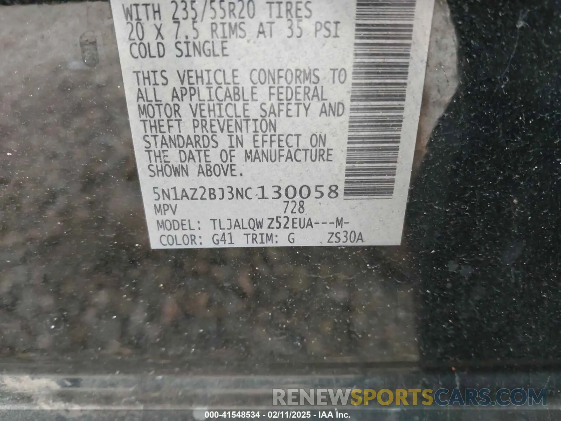 9 fotografías del automóvil dañado 5N1AZ2BJ3NC130058 NISSAN MURANO 2022