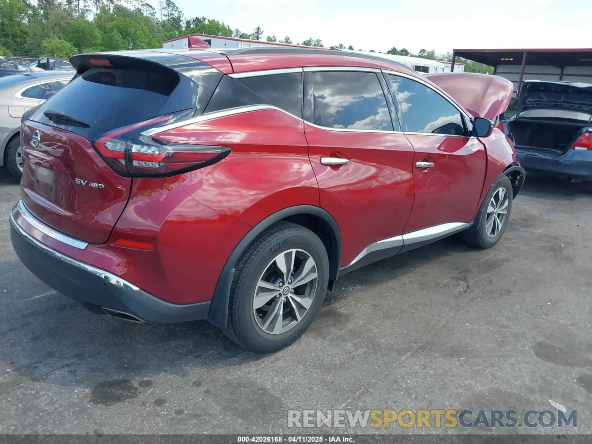 4 fotografías del automóvil dañado 5N1AZ2BS8NC126452 NISSAN MURANO 2022