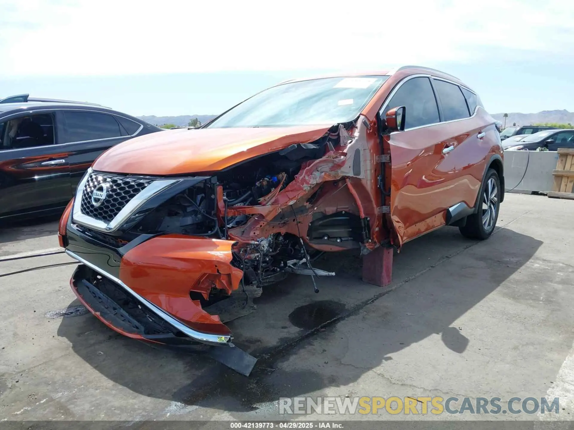 2 fotografías del automóvil dañado 5N1AZ2CJXNC110534 NISSAN MURANO 2022