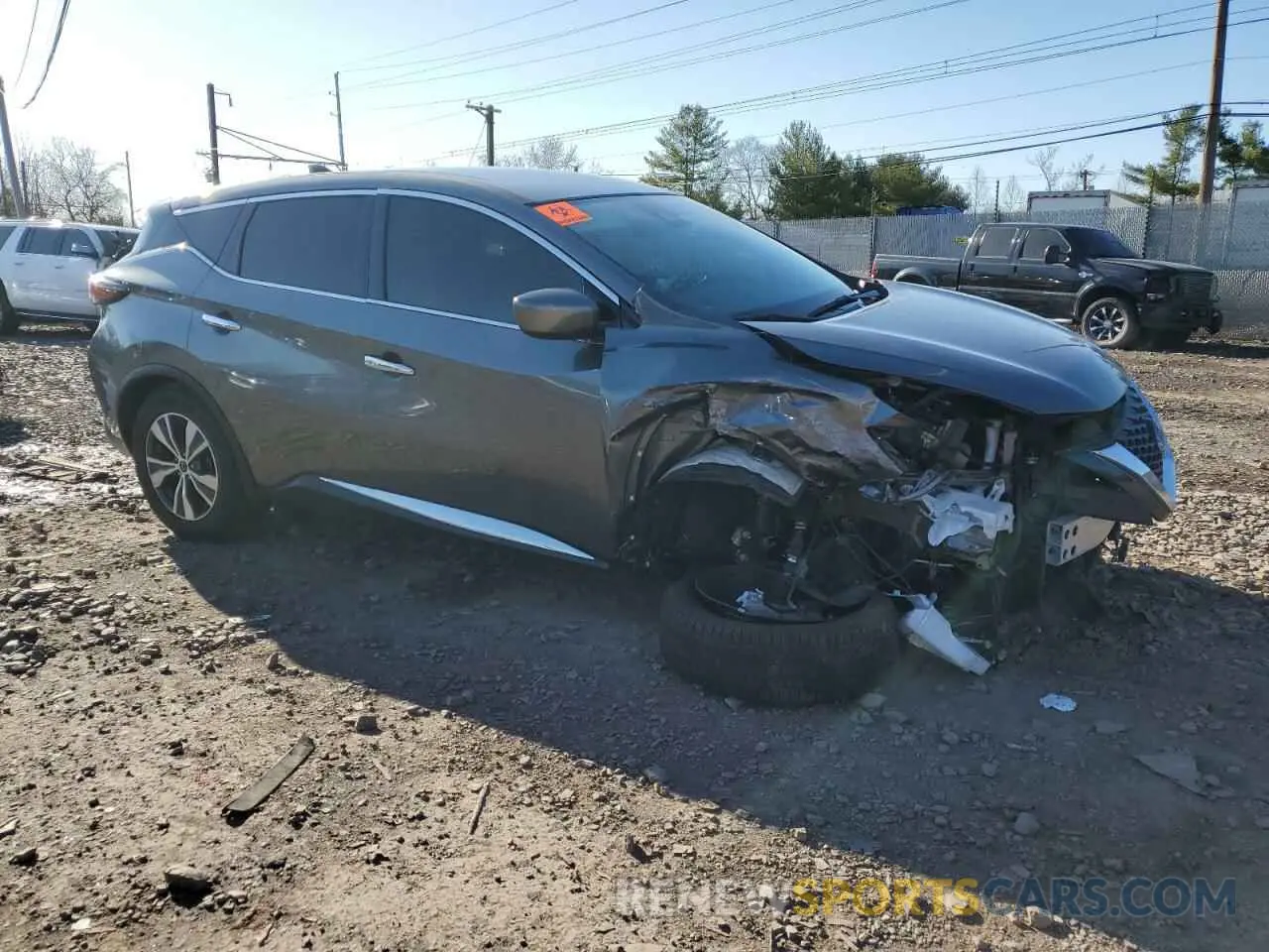 4 fotografías del automóvil dañado 5N1AZ2AS9PC111110 NISSAN MURANO 2023