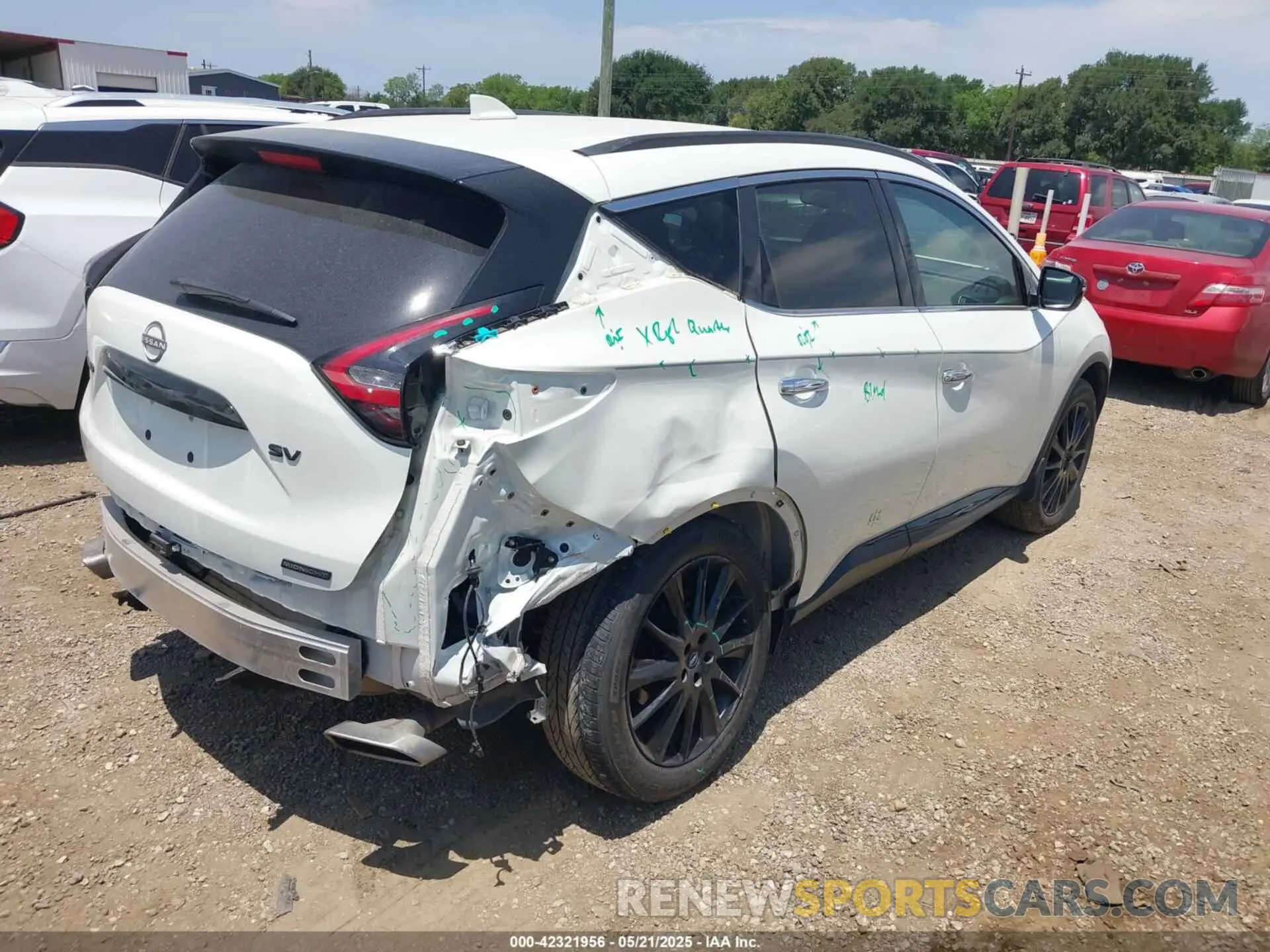 4 fotografías del automóvil dañado 5N1AZ2BJ0PC113527 NISSAN MURANO 2023