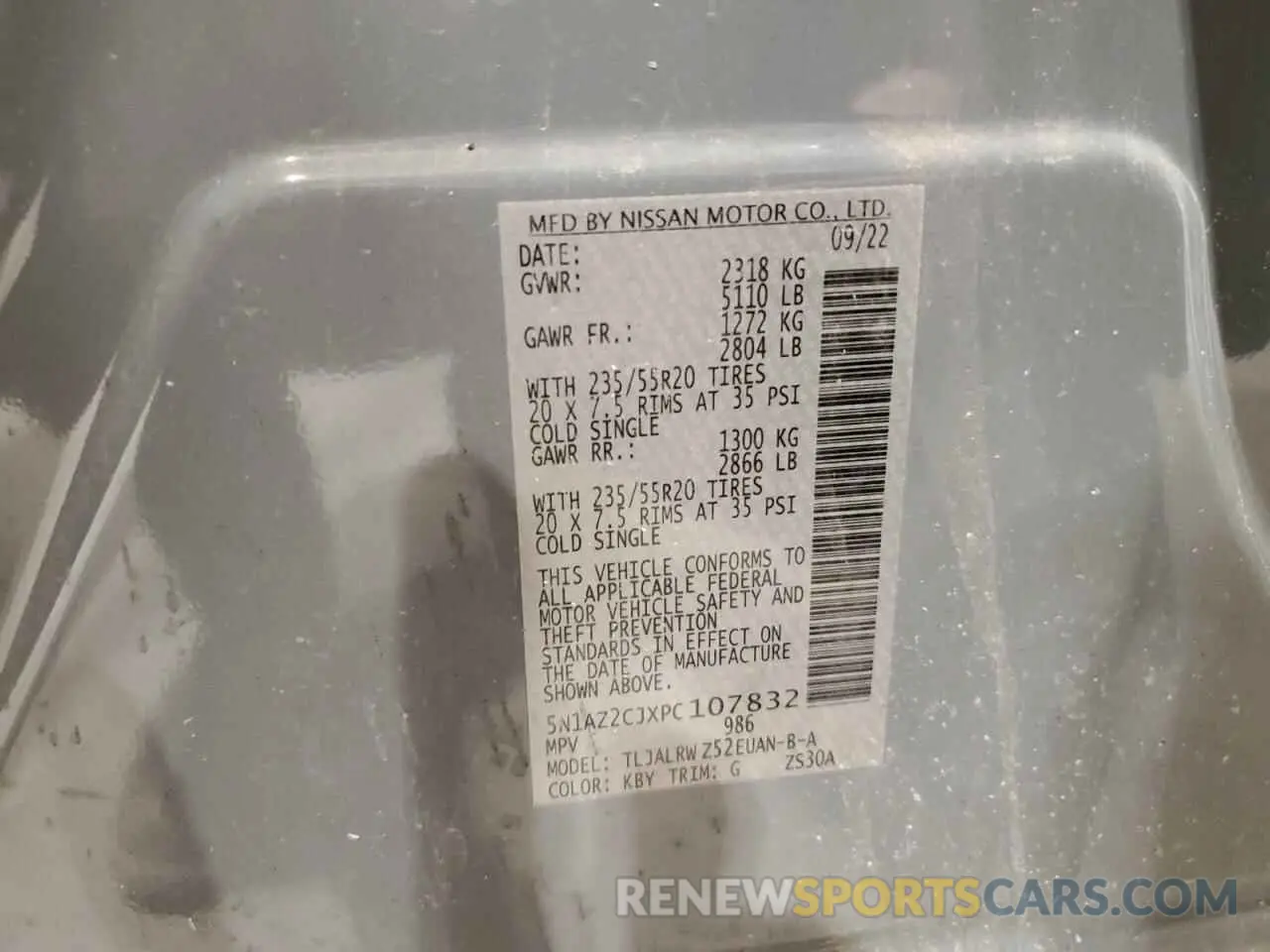 13 fotografías del automóvil dañado 5N1AZ2CJXPC107832 NISSAN MURANO 2023