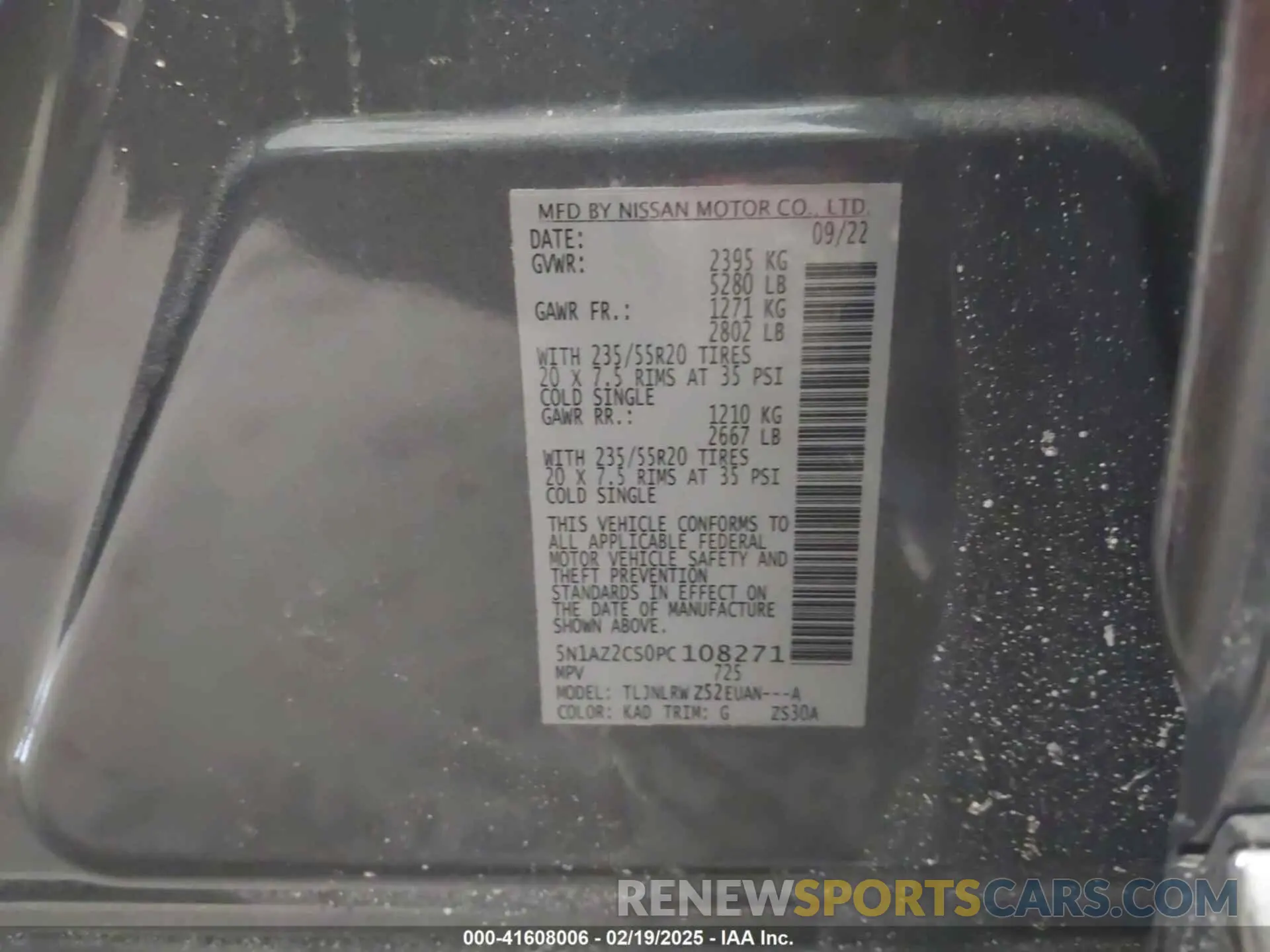 9 fotografías del automóvil dañado 5N1AZ2CS0PC108271 NISSAN MURANO 2023