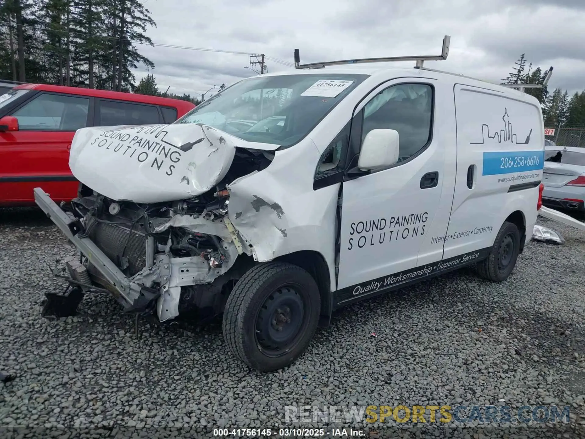 2 fotografías del automóvil dañado 3N6CM0KN5LK692468 NISSAN NV200  CARGO 2020