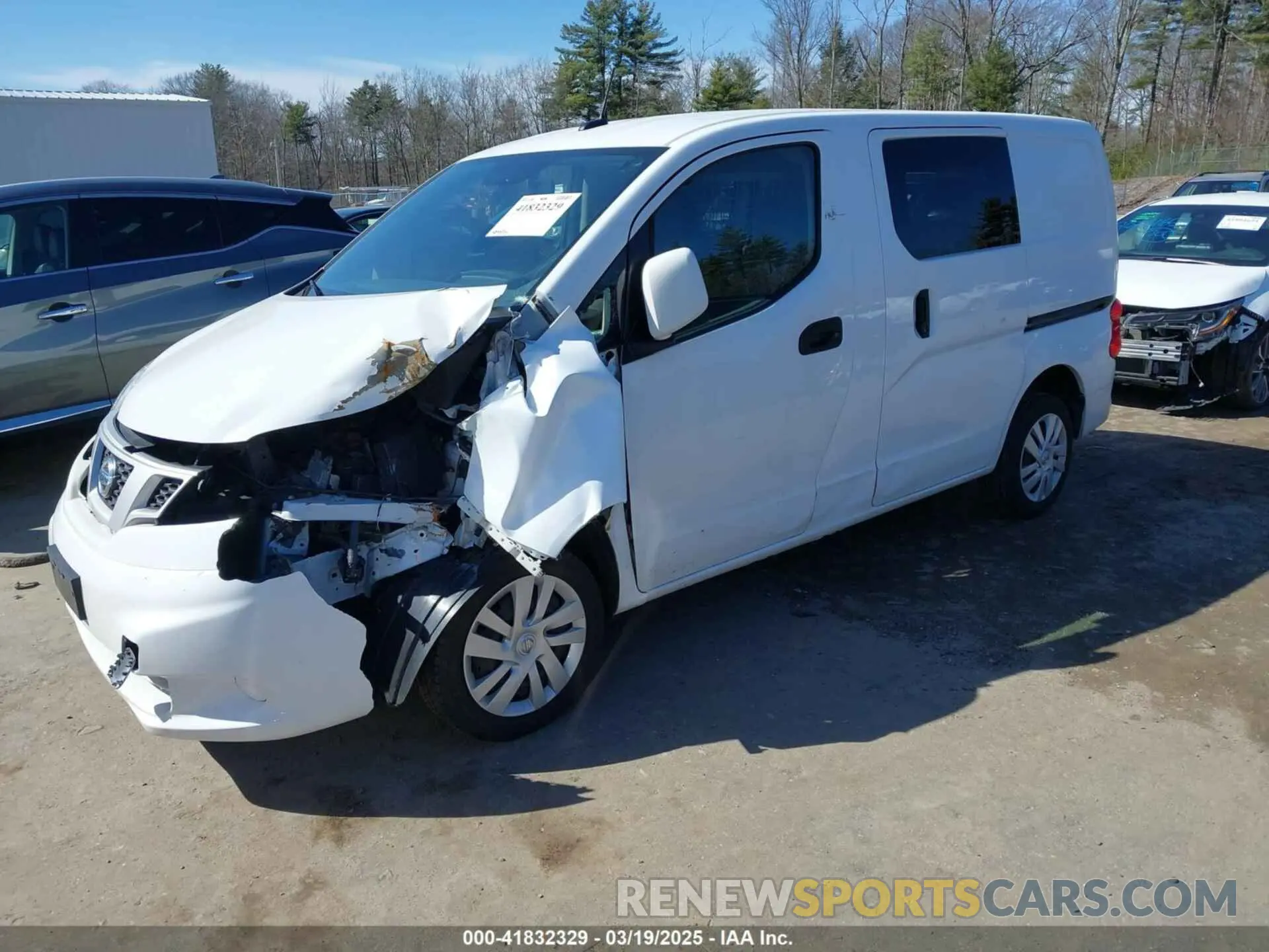 2 fotografías del automóvil dañado 3N6CM0KN9MK696475 NISSAN NV200  CARGO 2021