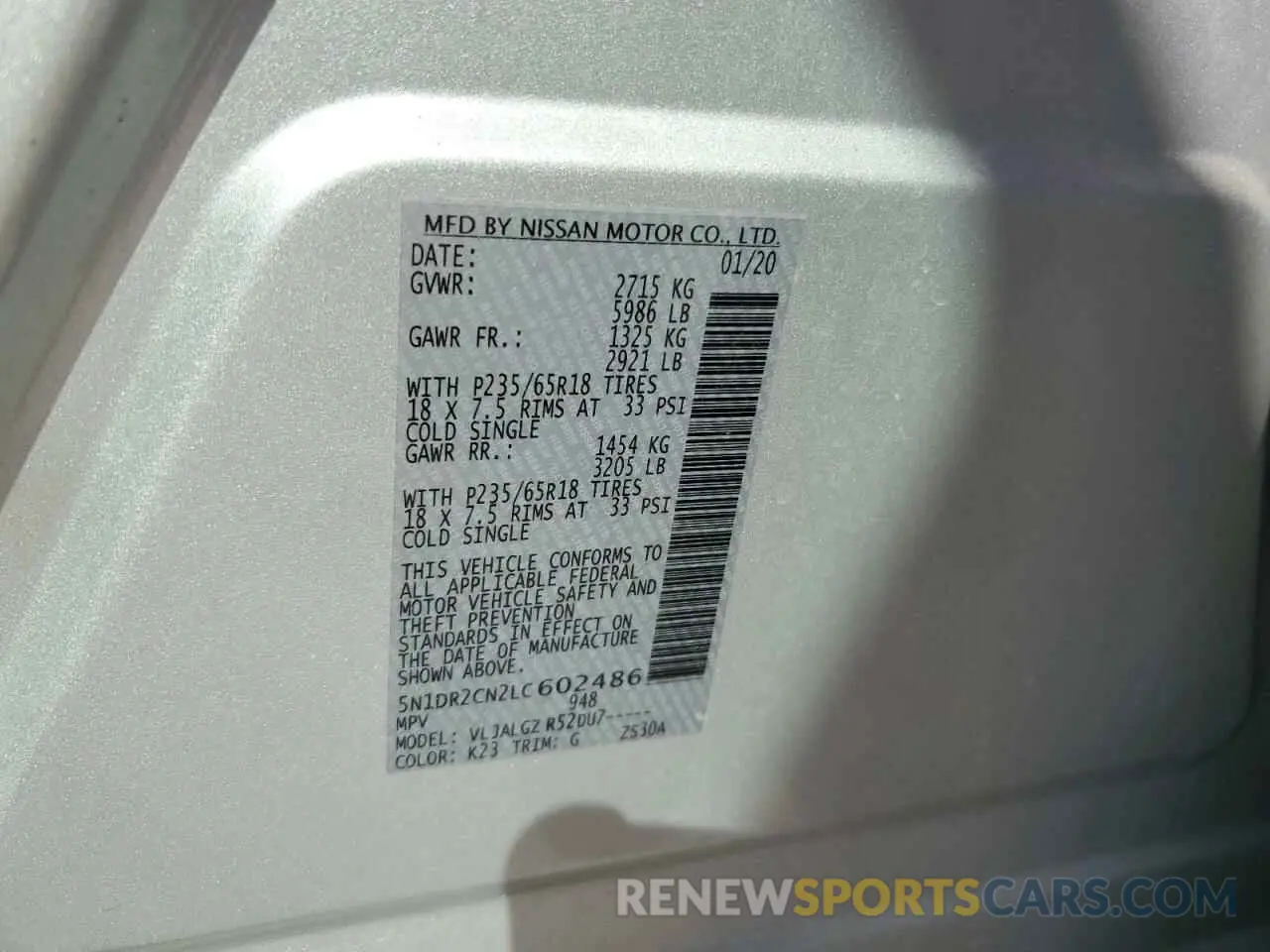 16 fotografías del automóvil dañado 5N1DR2CN2LC602486 NISSAN PATHFINDER 2020