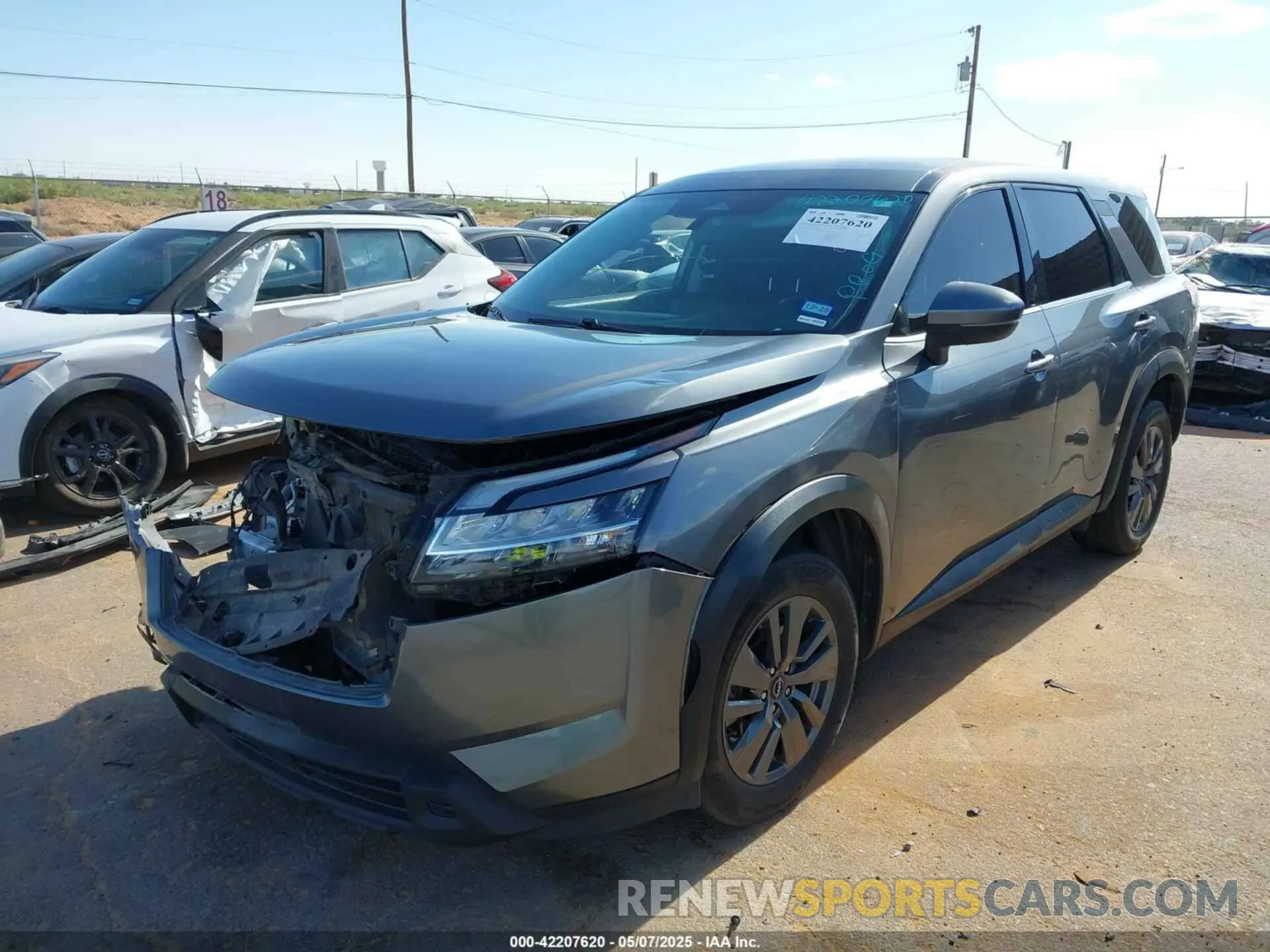 2 fotografías del automóvil dañado 5N1DR3AAXNC247057 NISSAN PATHFINDER 2022