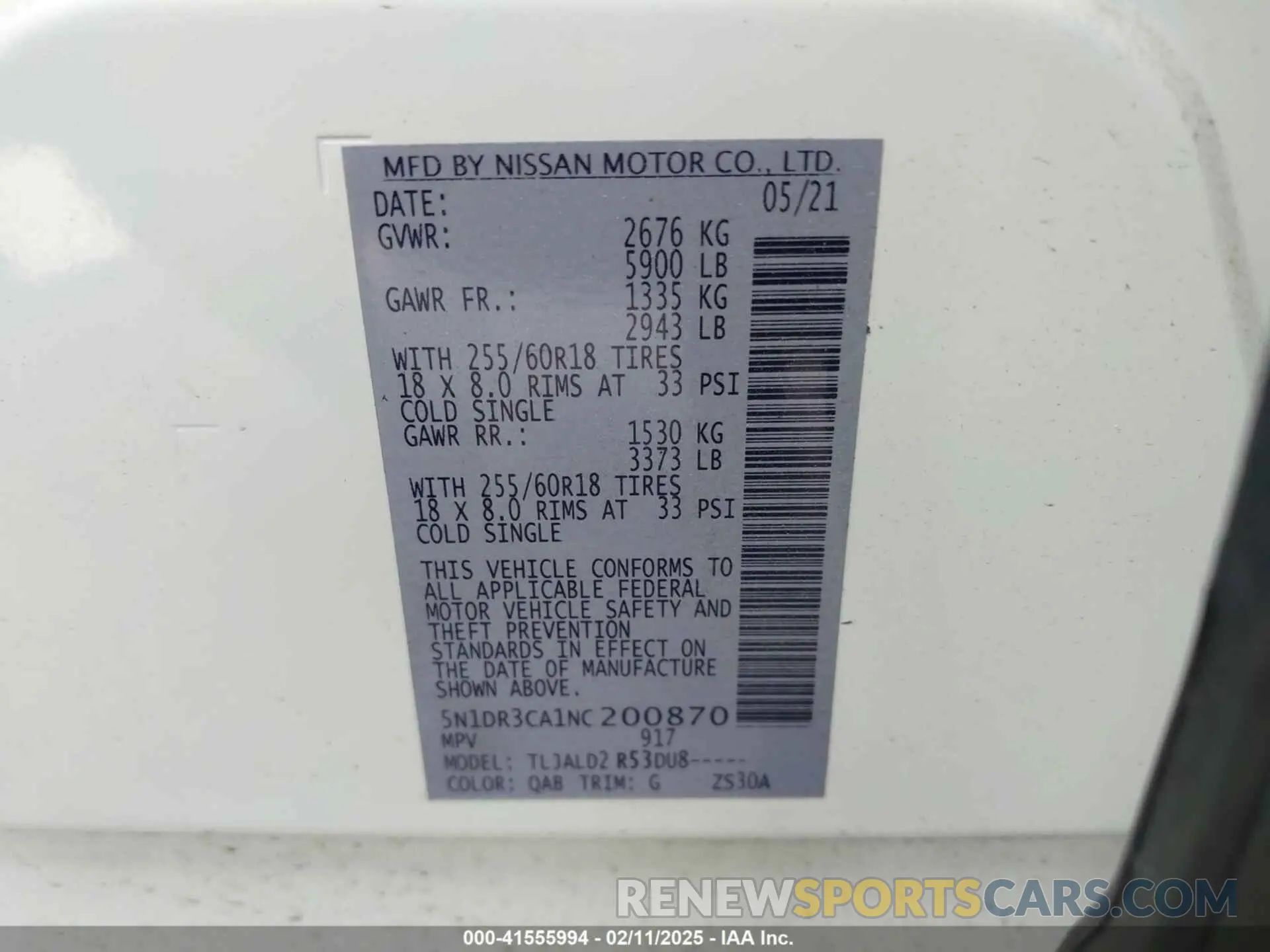 9 fotografías del automóvil dañado 5N1DR3CA1NC200870 NISSAN PATHFINDER 2022