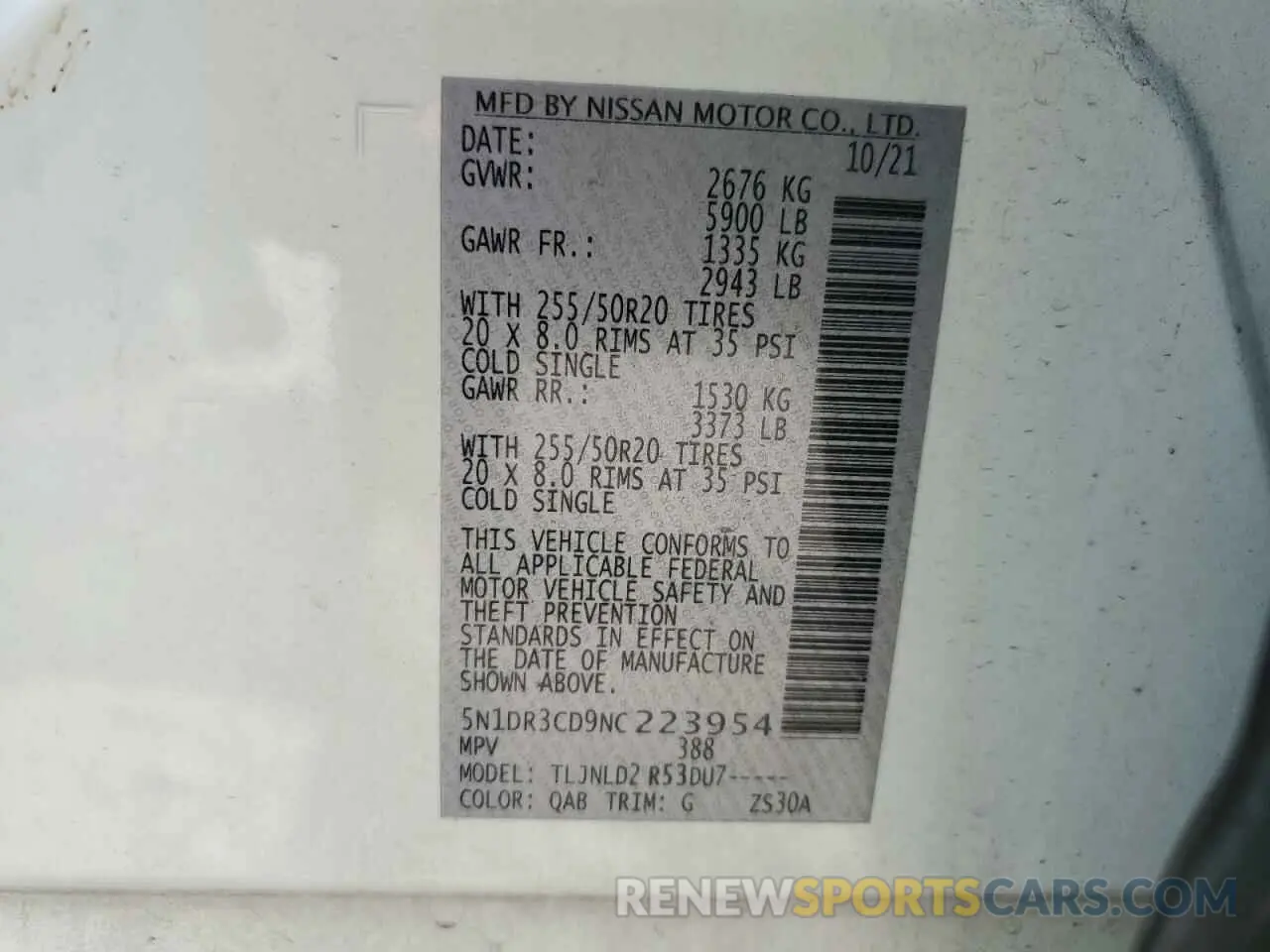 13 fotografías del automóvil dañado 5N1DR3CD9NC223954 NISSAN PATHFINDER 2022