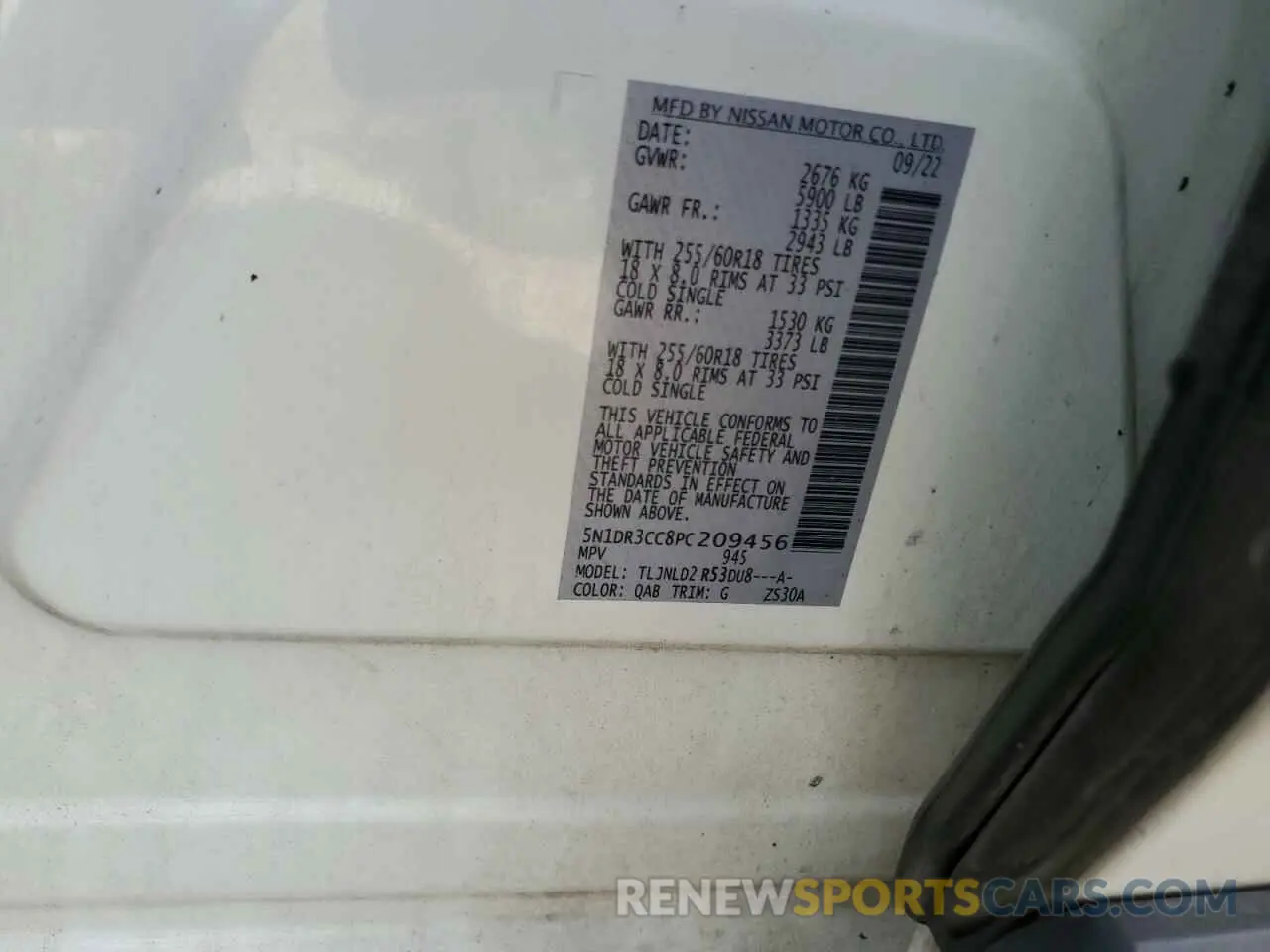 14 fotografías del automóvil dañado 5N1DR3CC8PC209456 NISSAN PATHFINDER 2023