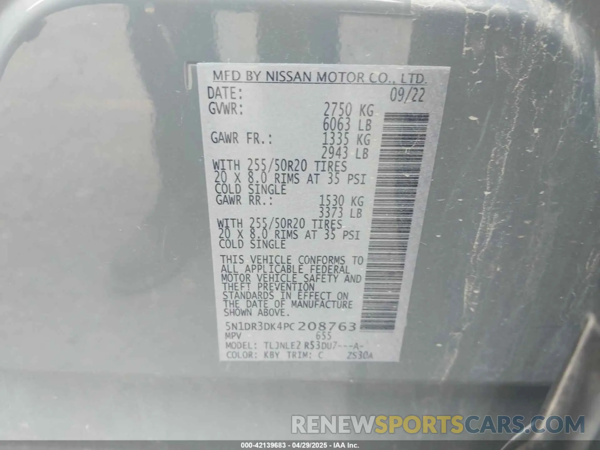 9 fotografías del automóvil dañado 5N1DR3DK4PC208763 NISSAN PATHFINDER 2023