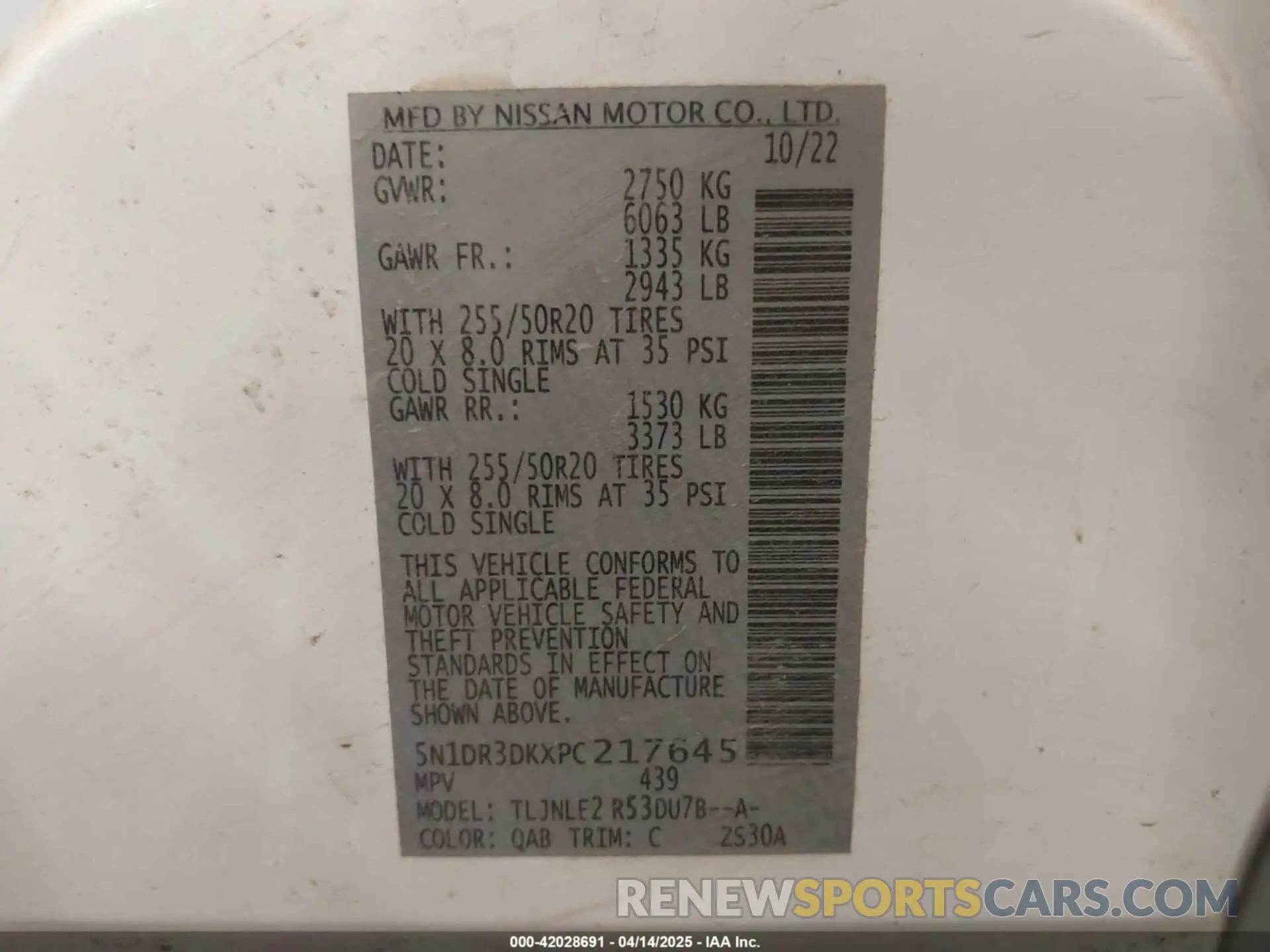9 fotografías del automóvil dañado 5N1DR3DKXPC217645 NISSAN PATHFINDER 2023