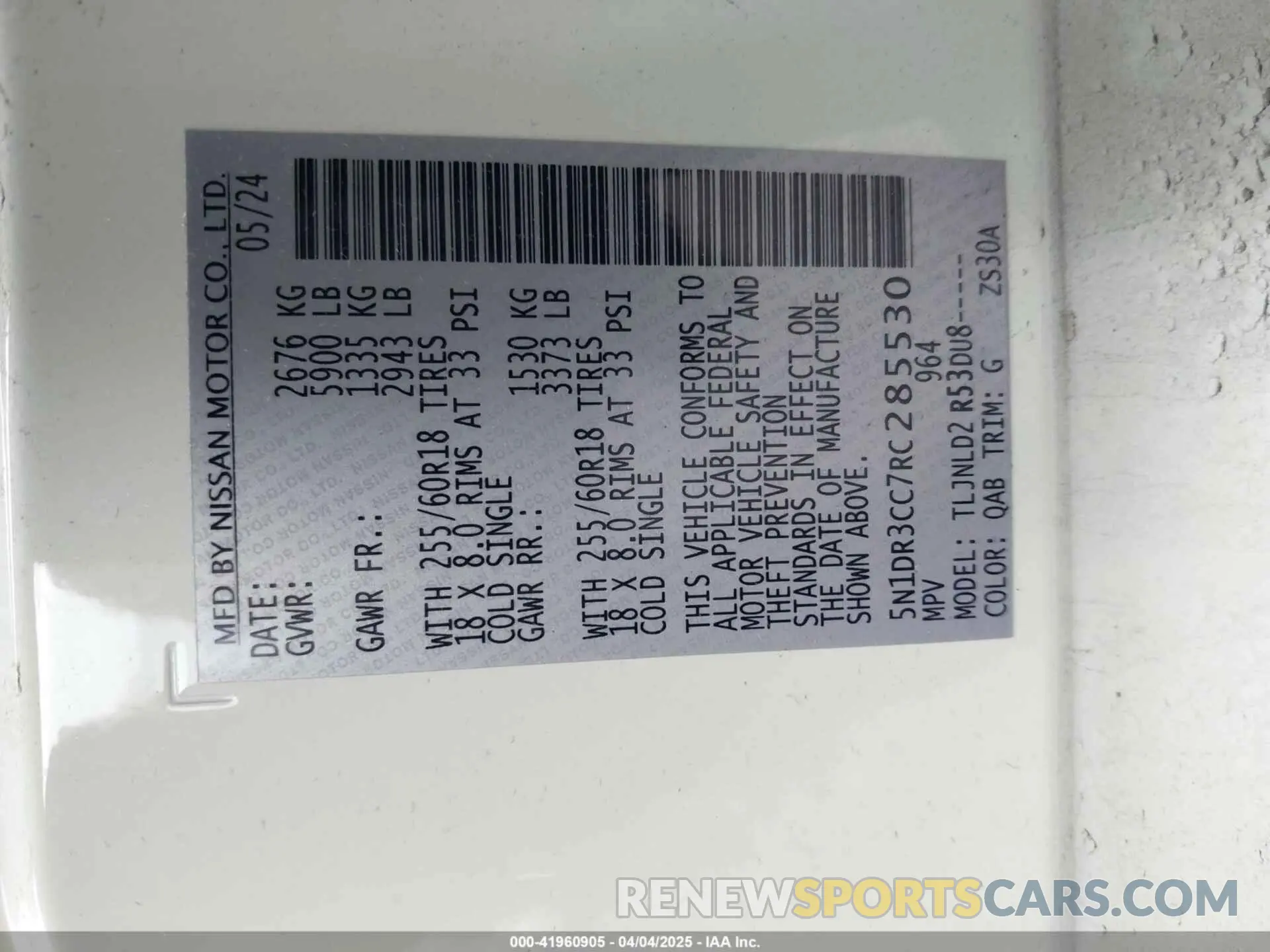 9 fotografías del automóvil dañado 5N1DR3CC7RC285530 NISSAN PATHFINDER 2024