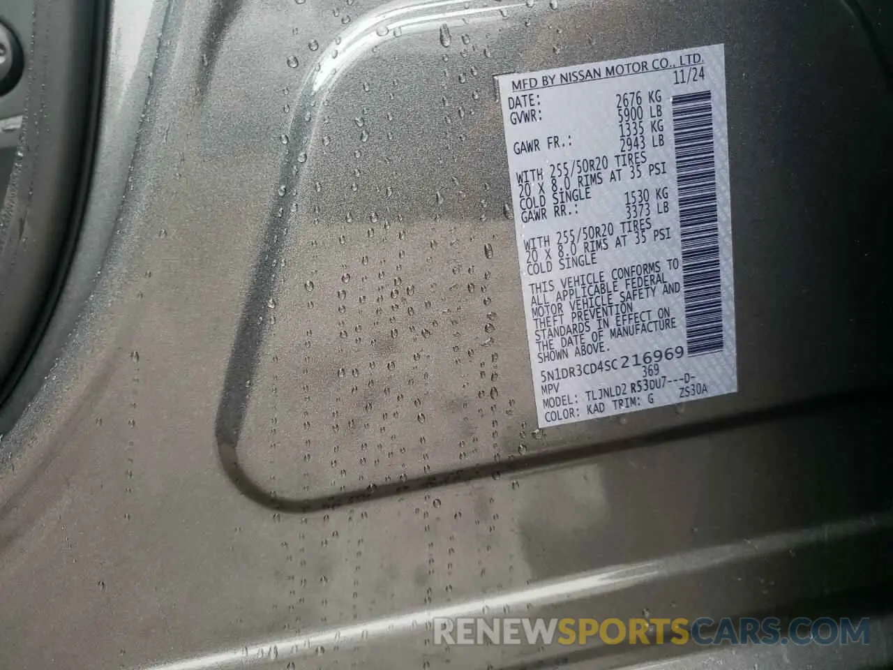 14 fotografías del automóvil dañado 5N1DR3CD4SC216969 NISSAN PATHFINDER 2025