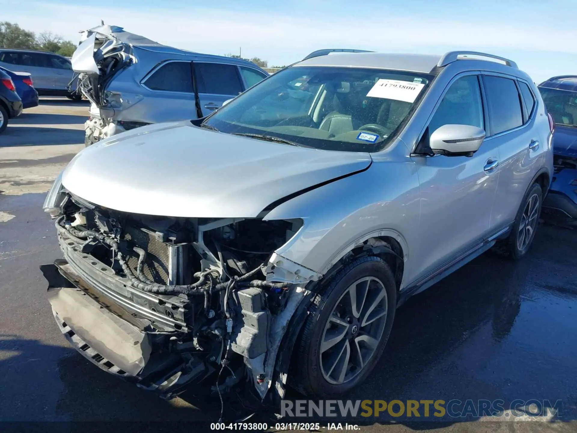 2 fotografías del automóvil dañado 5N1AT2MV3KC744377 NISSAN ROGUE 2019