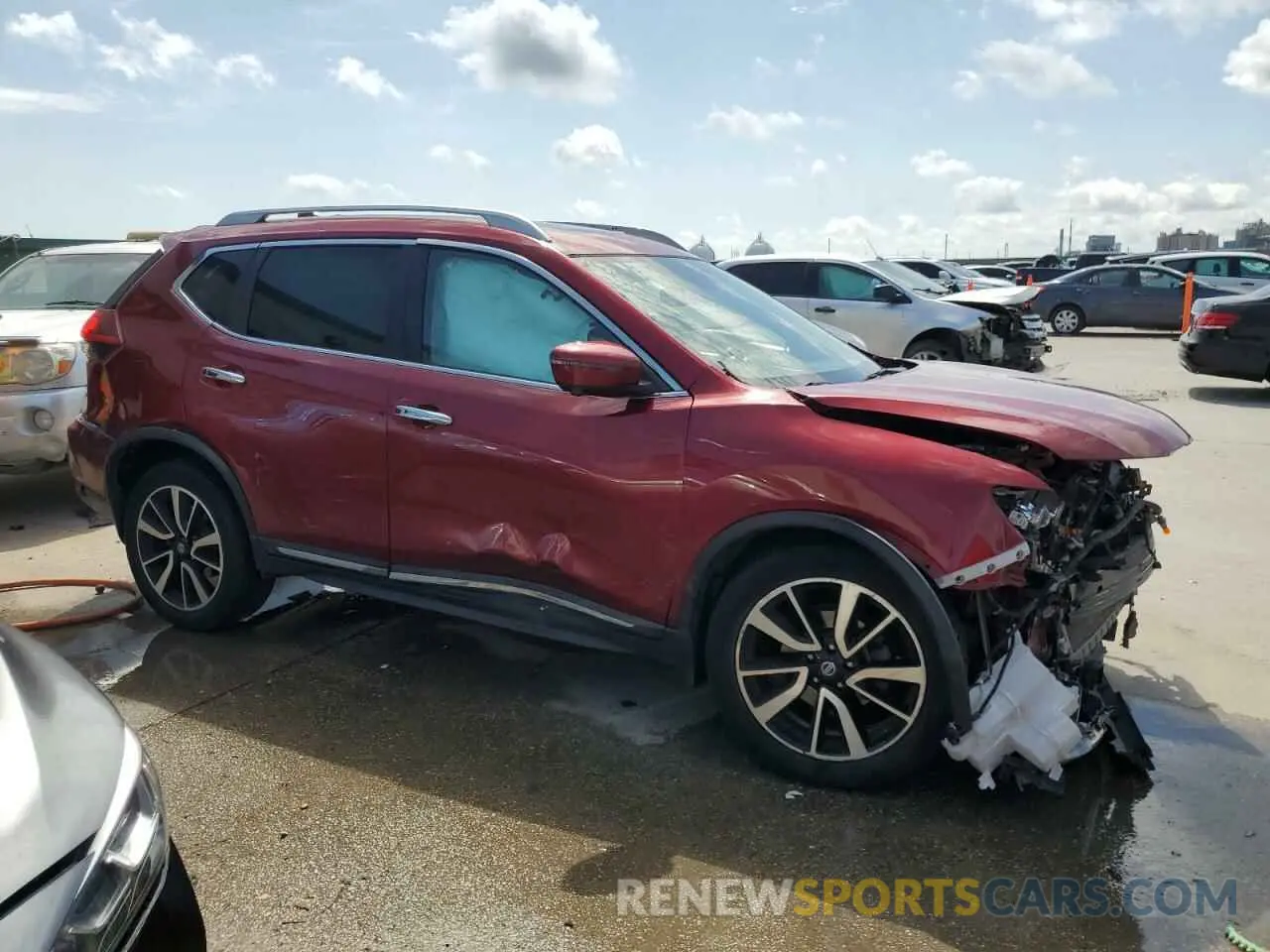 4 fotografías del automóvil dañado 5N1AT2MV7KC756628 NISSAN ROGUE 2019