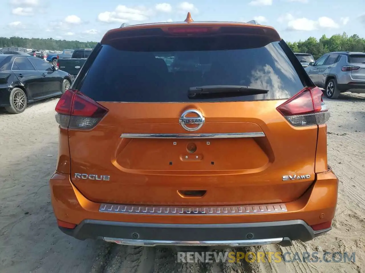 6 fotografías del automóvil dañado 5N1AT2MV8KC767282 NISSAN ROGUE 2019