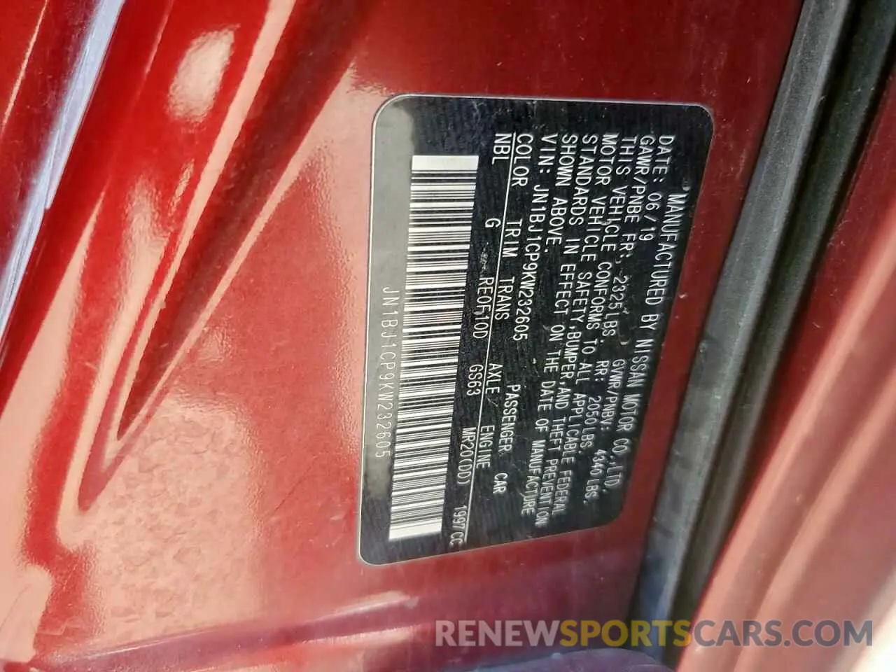 14 fotografías del automóvil dañado JN1BJ1CP9KW232605 NISSAN ROGUE 2019