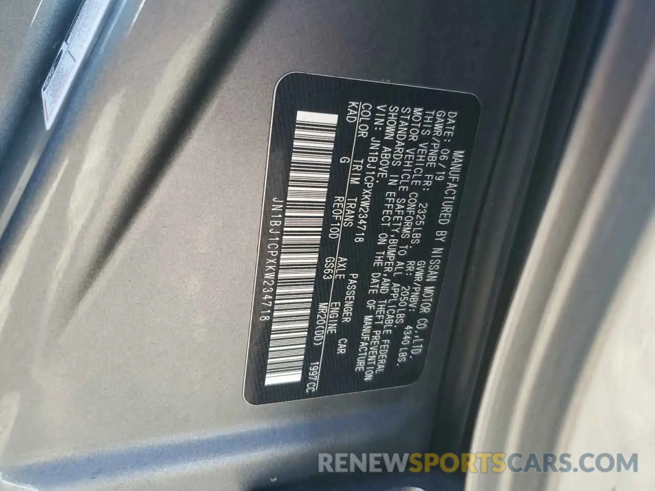13 fotografías del automóvil dañado JN1BJ1CPXKW234718 NISSAN ROGUE 2019