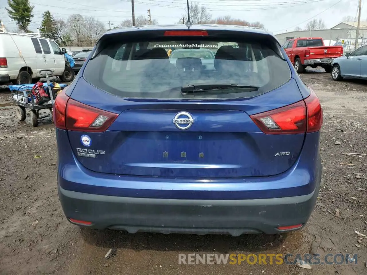 6 fotografías del automóvil dañado JN1BJ1CR7KW348774 NISSAN ROGUE 2019