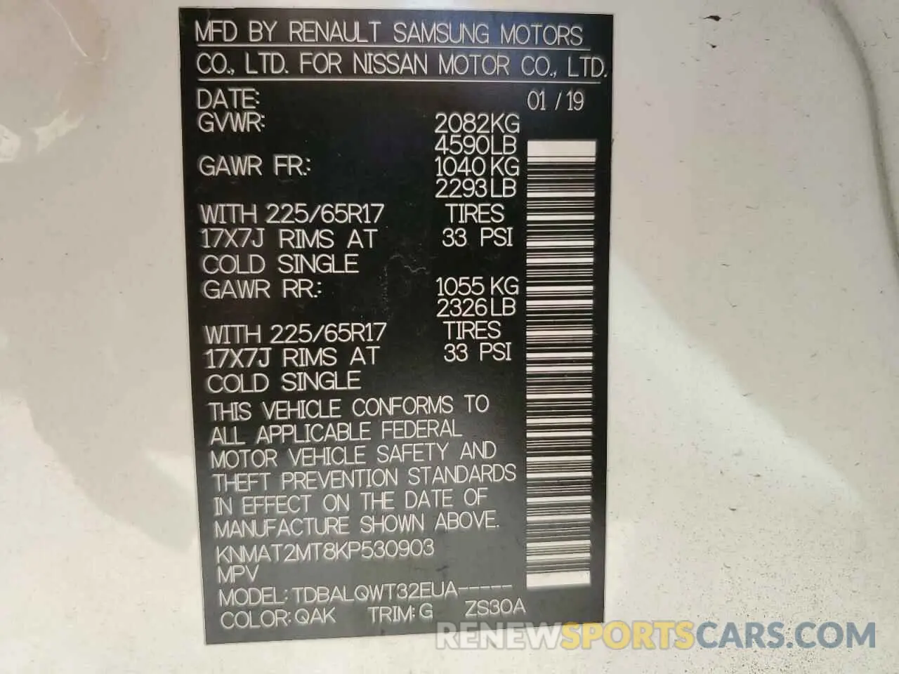 13 fotografías del automóvil dañado KNMAT2MT8KP530903 NISSAN ROGUE 2019