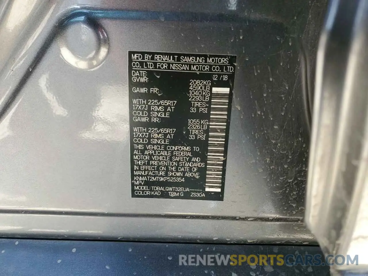 13 fotografías del automóvil dañado KNMAT2MT9KP525354 NISSAN ROGUE 2019