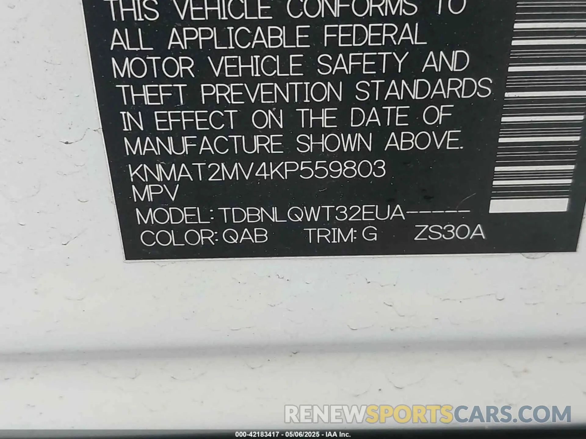 9 fotografías del automóvil dañado KNMAT2MV4KP559803 NISSAN ROGUE 2019