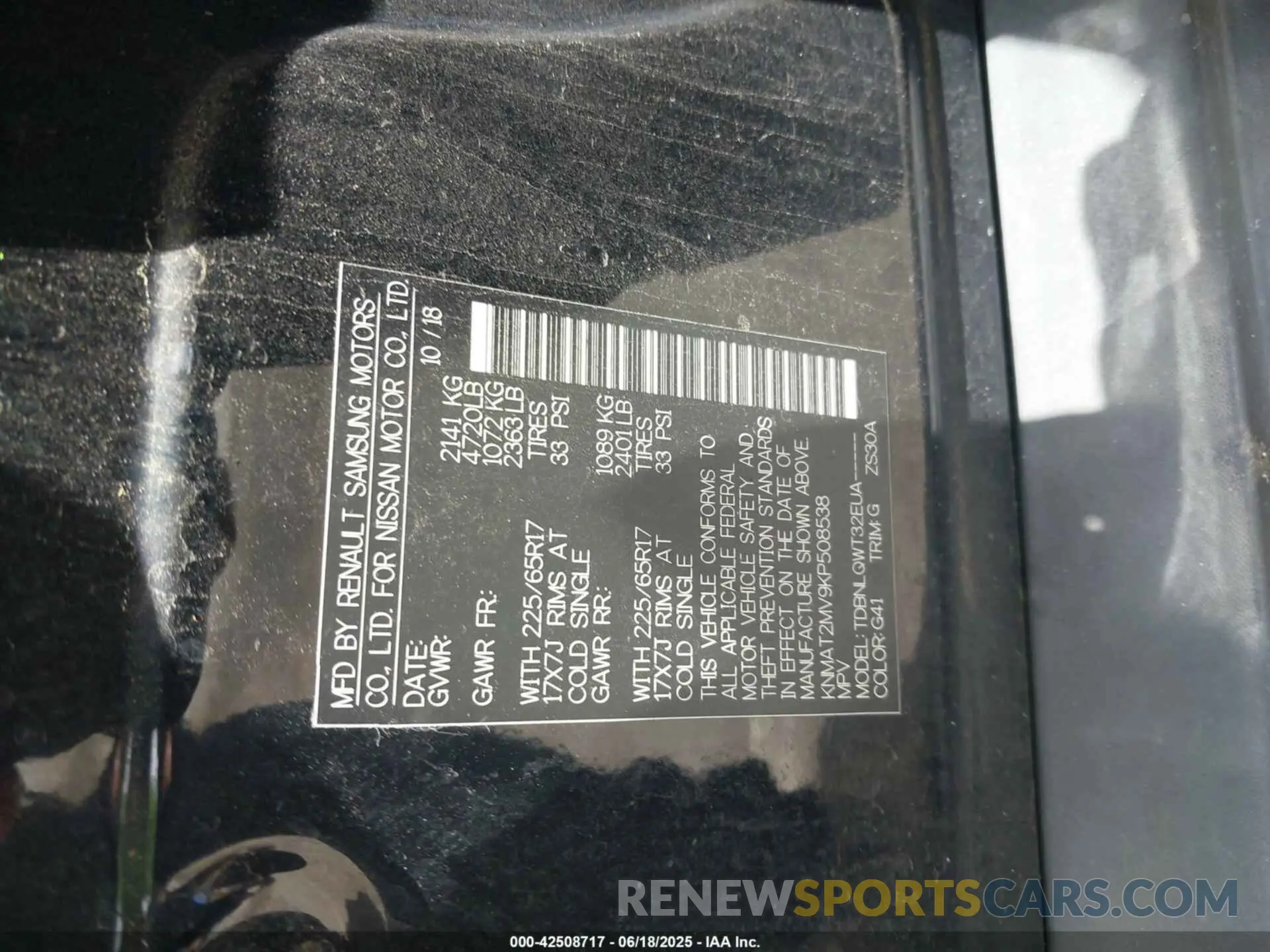 9 fotografías del automóvil dañado KNMAT2MV9KP508538 NISSAN ROGUE 2019