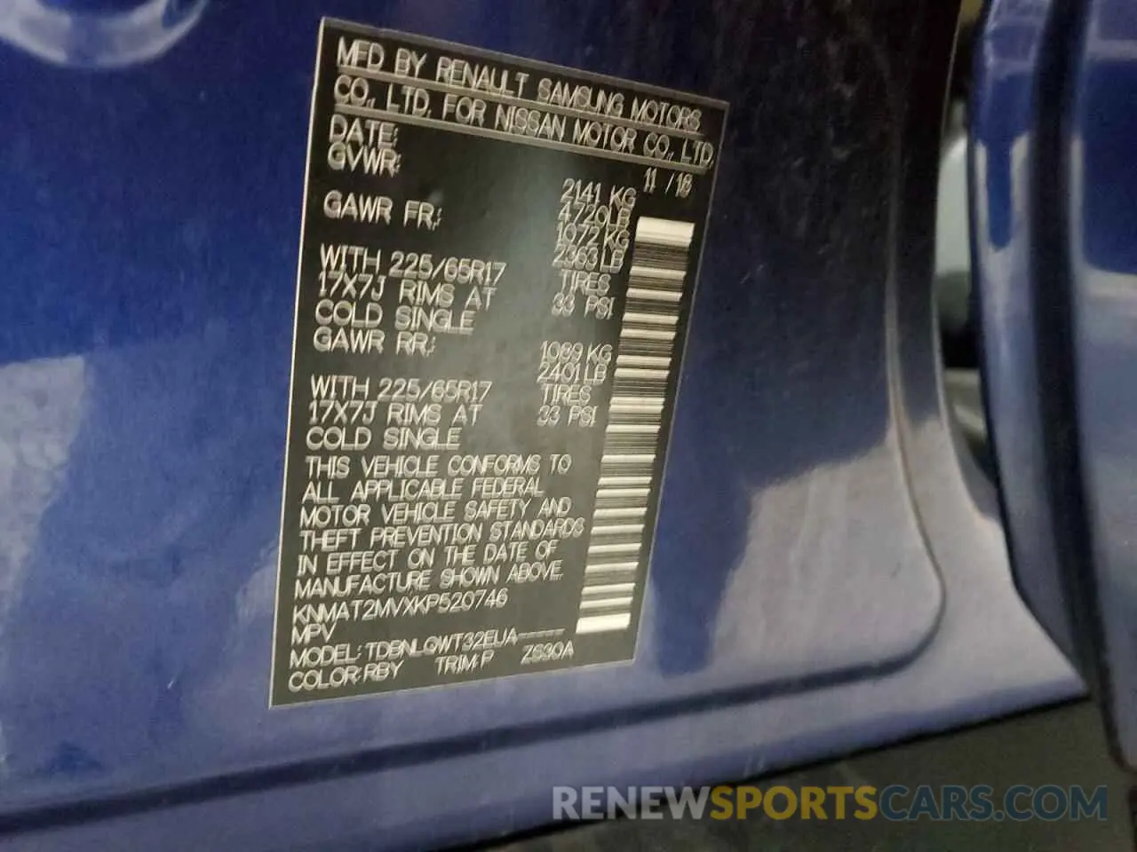 14 fotografías del automóvil dañado KNMAT2MVXKP520746 NISSAN ROGUE 2019