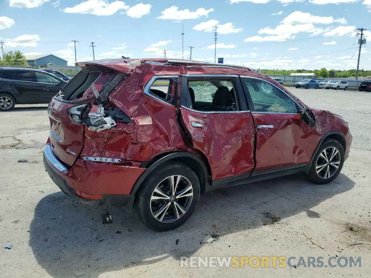 3 fotografías del automóvil dañado 5N1AT2MVXLC779015 NISSAN ROGUE 2020