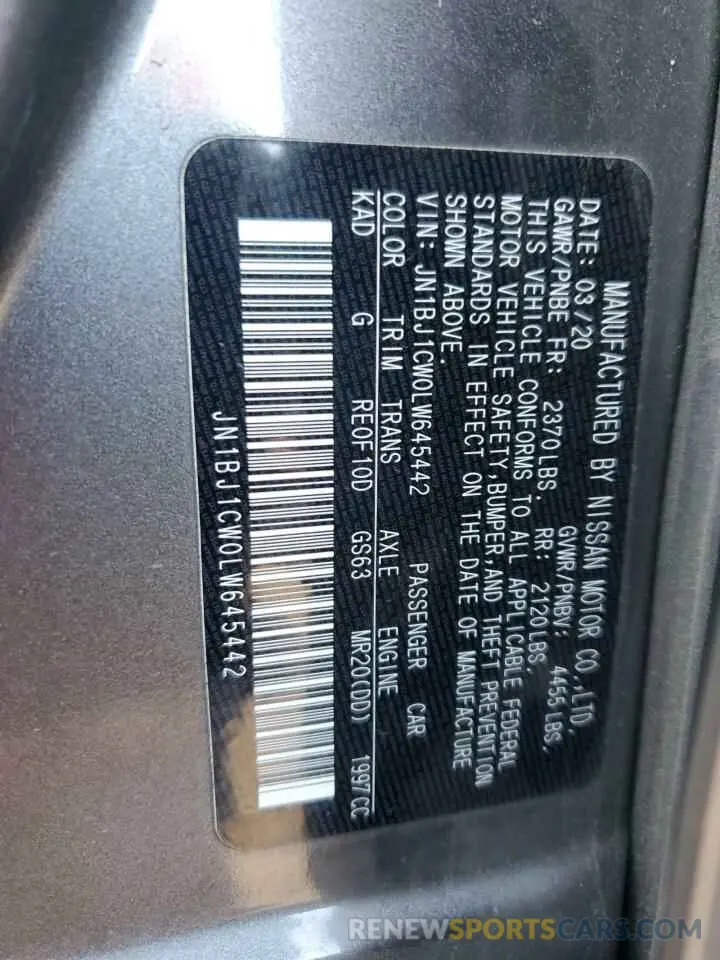 14 fotografías del automóvil dañado JN1BJ1CW0LW645442 NISSAN ROGUE 2020