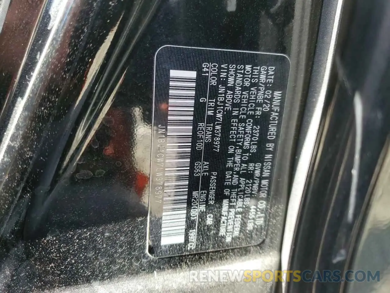 13 fotografías del automóvil dañado JN1BJ1CW7LW378977 NISSAN ROGUE 2020