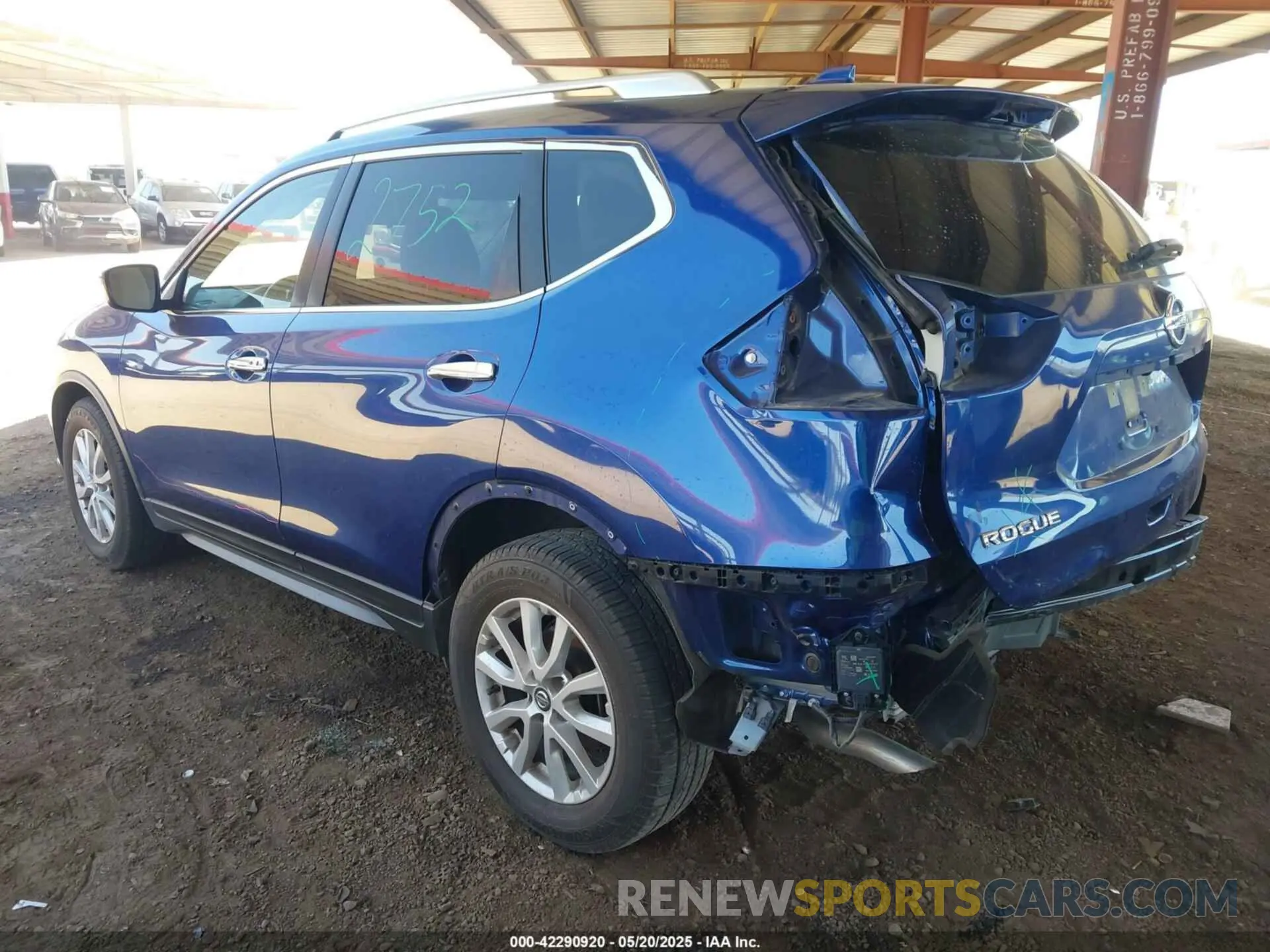 3 fotografías del automóvil dañado JN8AT2MT6LW004541 NISSAN ROGUE 2020