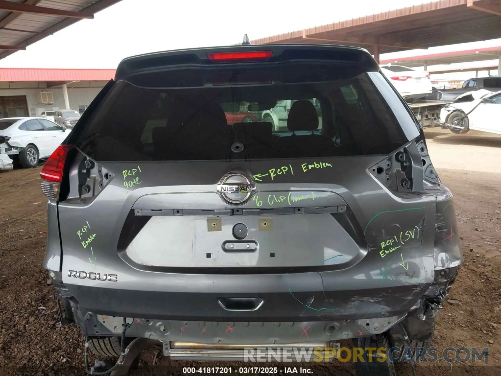17 fotografías del automóvil dañado KNMAT2MT2LP521910 NISSAN ROGUE 2020