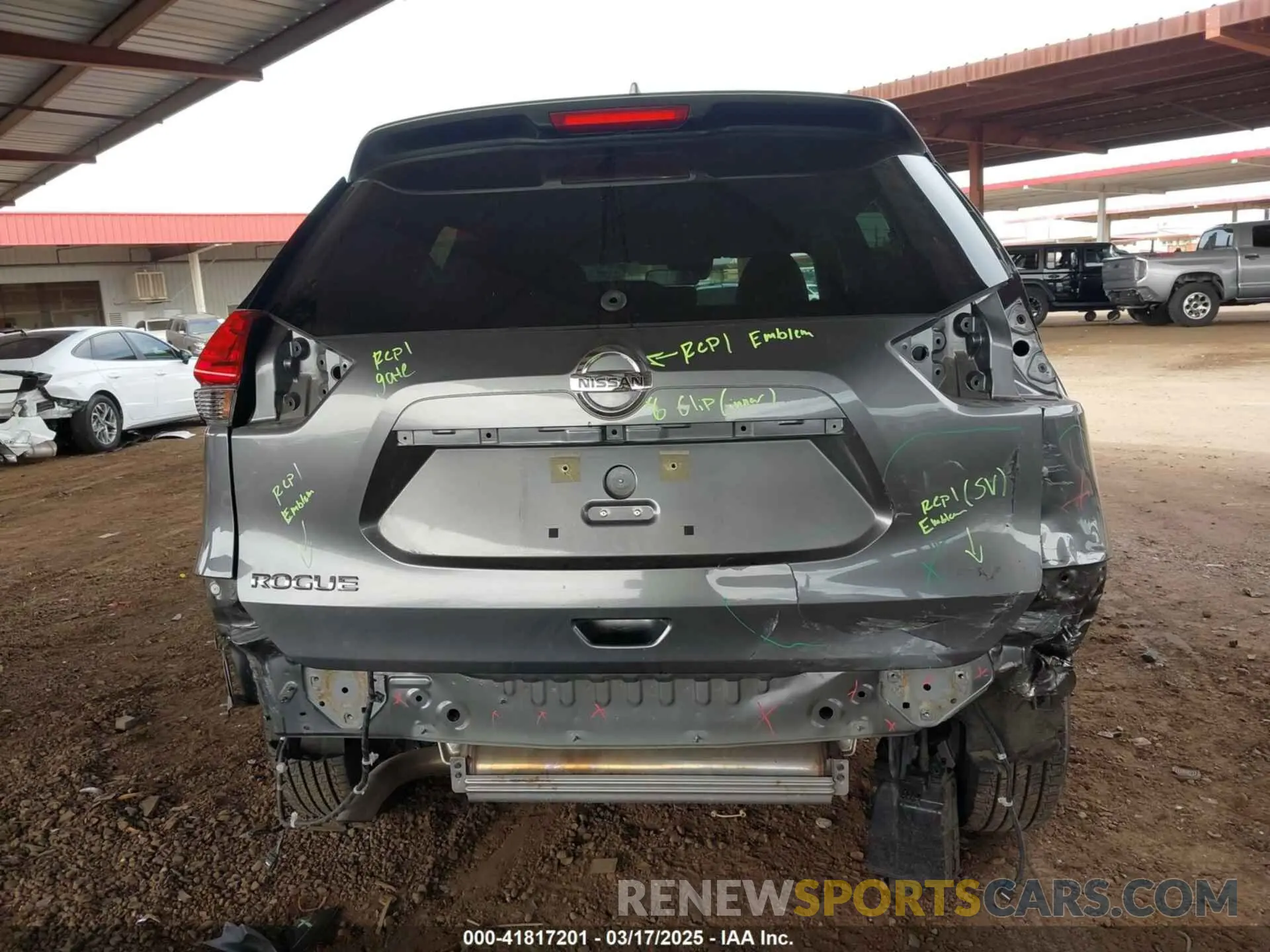 6 fotografías del automóvil dañado KNMAT2MT2LP521910 NISSAN ROGUE 2020