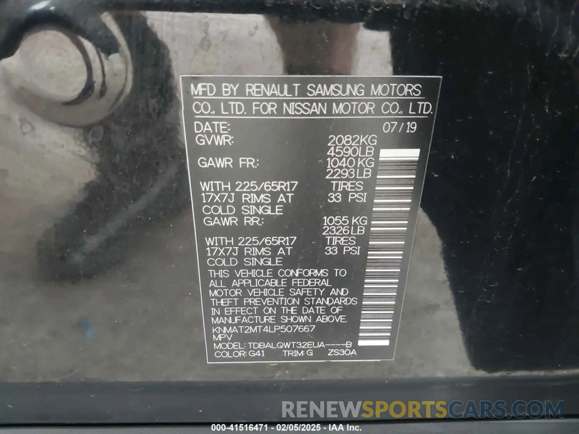 9 fotografías del automóvil dañado KNMAT2MT4LP507667 NISSAN ROGUE 2020
