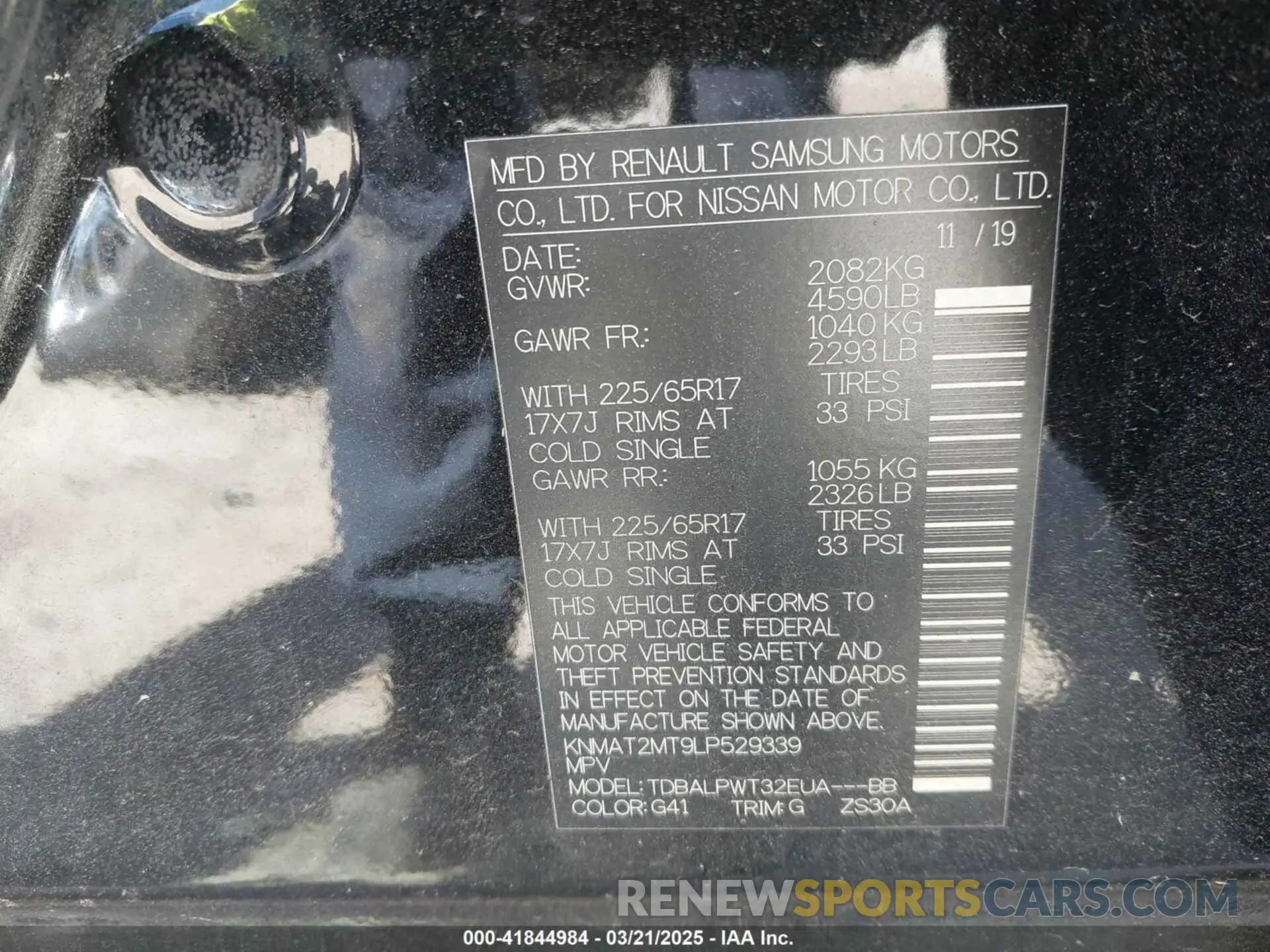 9 fotografías del automóvil dañado KNMAT2MT9LP529339 NISSAN ROGUE 2020