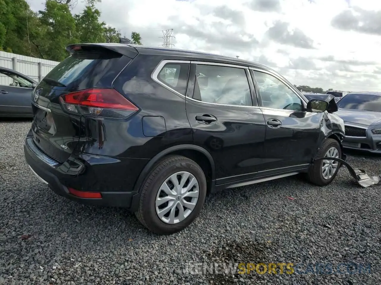 3 fotografías del automóvil dañado KNMAT2MV6LP511673 NISSAN ROGUE 2020