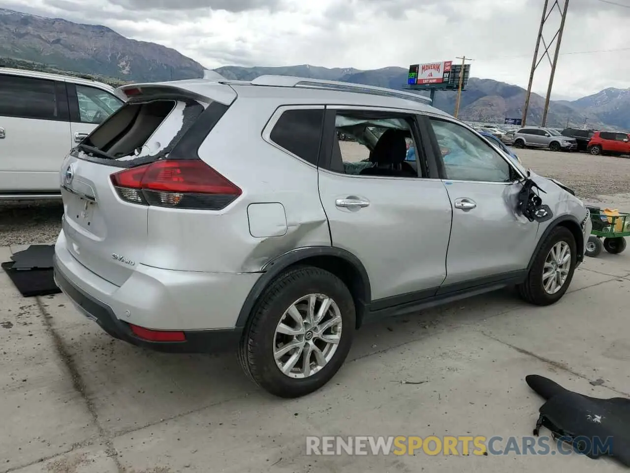 3 fotografías del automóvil dañado KNMAT2MVXLP511675 NISSAN ROGUE 2020