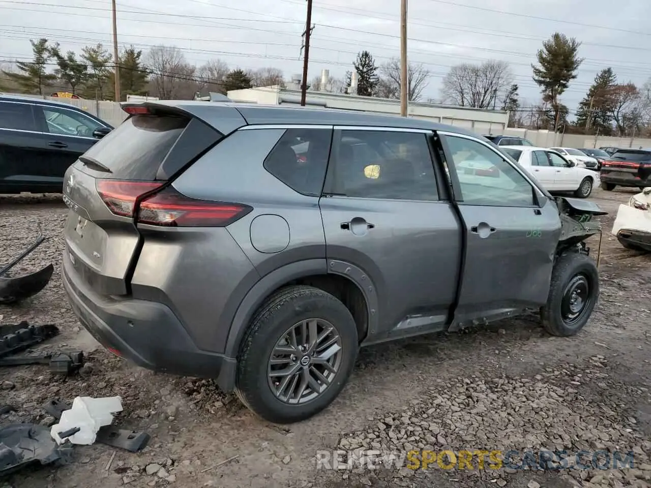 3 fotografías del automóvil dañado 5N1AT3AB8MC835566 NISSAN ROGUE 2021