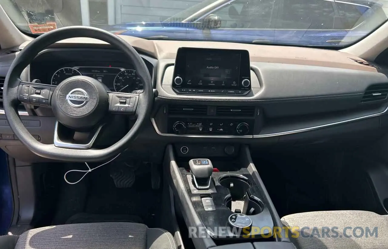 9 fotografías del automóvil dañado 5N1AT3AB9MC834989 NISSAN ROGUE 2021