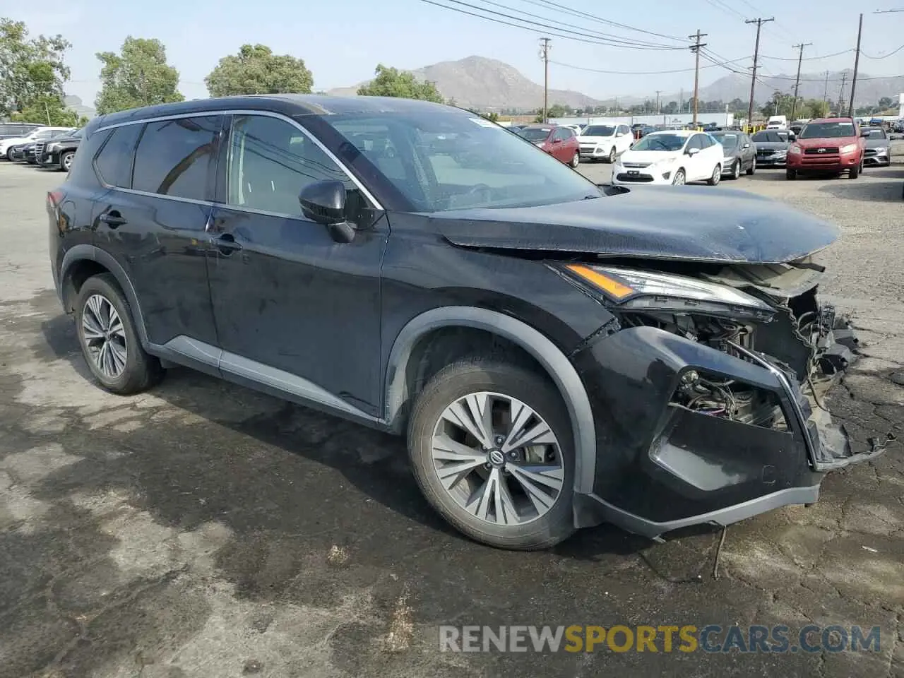 4 fotografías del automóvil dañado 5N1AT3BA0MC719042 NISSAN ROGUE 2021