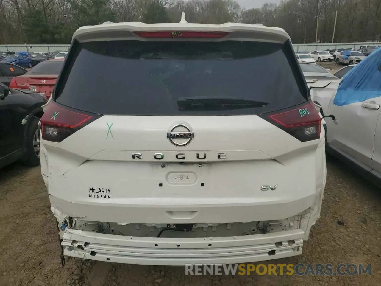 6 fotografías del automóvil dañado 5N1AT3BA0MC720045 NISSAN ROGUE 2021