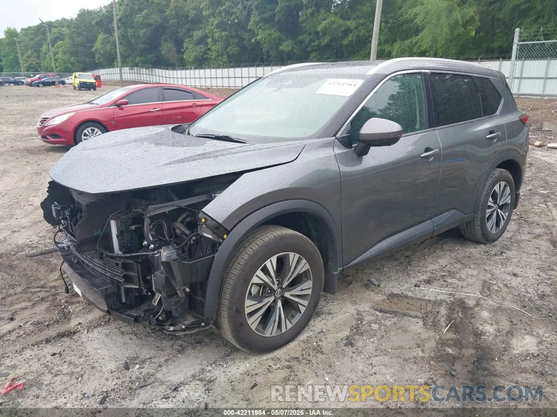 2 fotografías del automóvil dañado 5N1AT3BA0MC813406 NISSAN ROGUE 2021