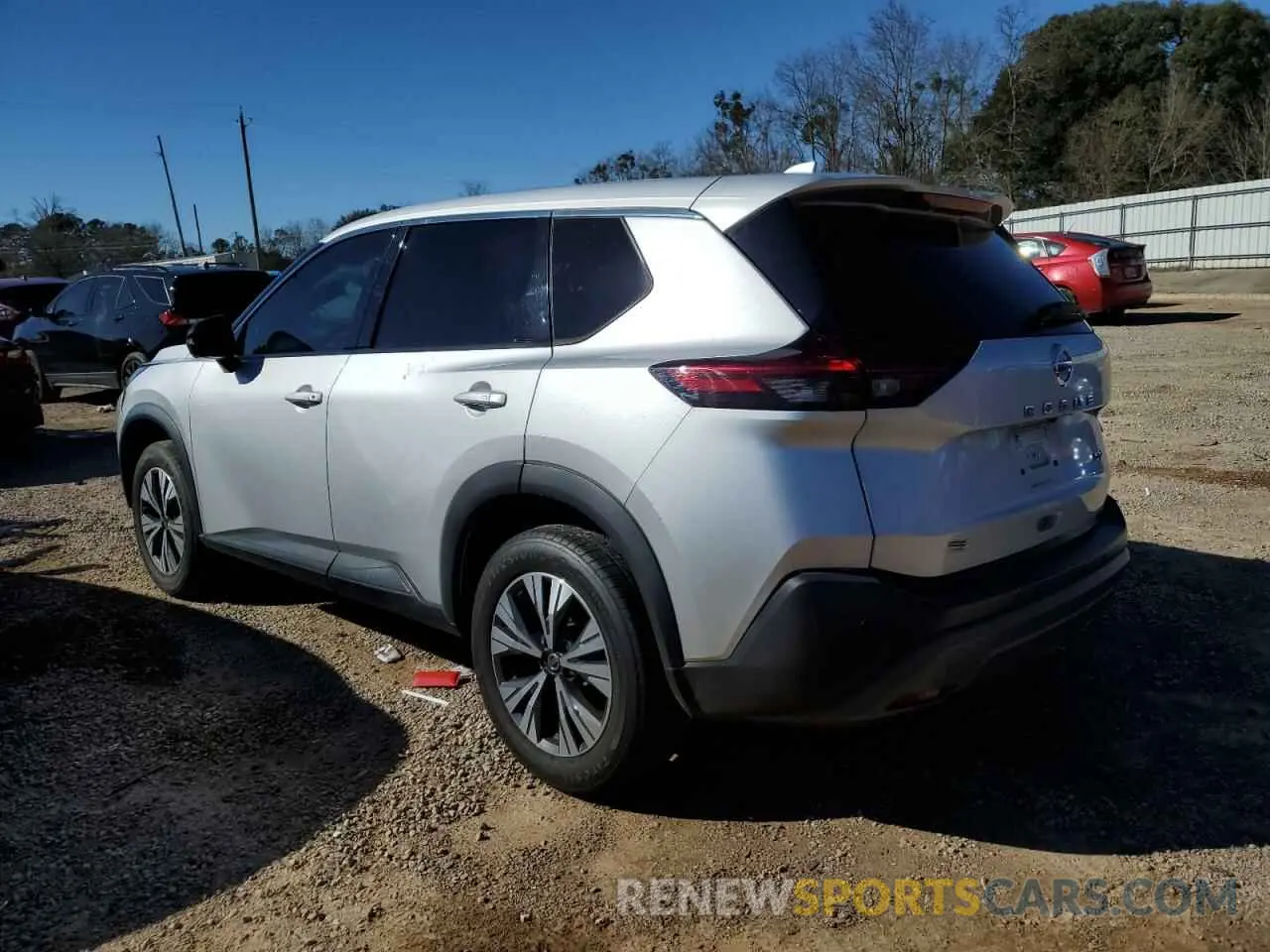 2 fotografías del automóvil dañado 5N1AT3BA3MC705037 NISSAN ROGUE 2021