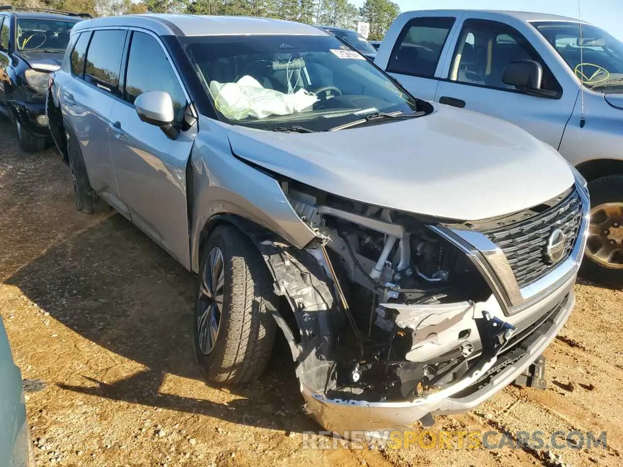 4 fotografías del automóvil dañado 5N1AT3BA3MC705037 NISSAN ROGUE 2021