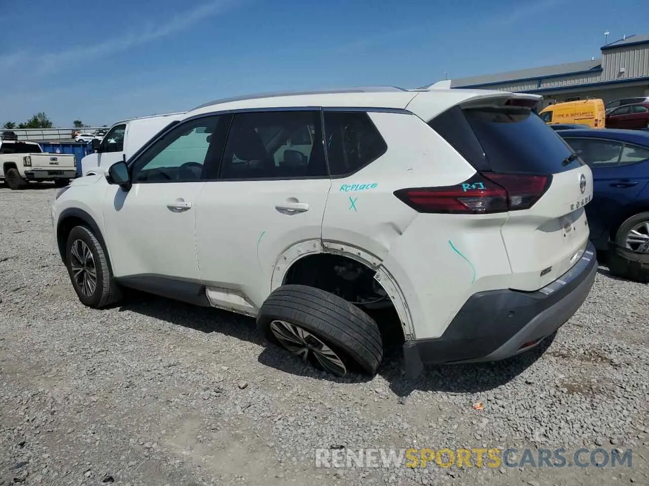 2 fotografías del automóvil dañado 5N1AT3BA3MC792048 NISSAN ROGUE 2021