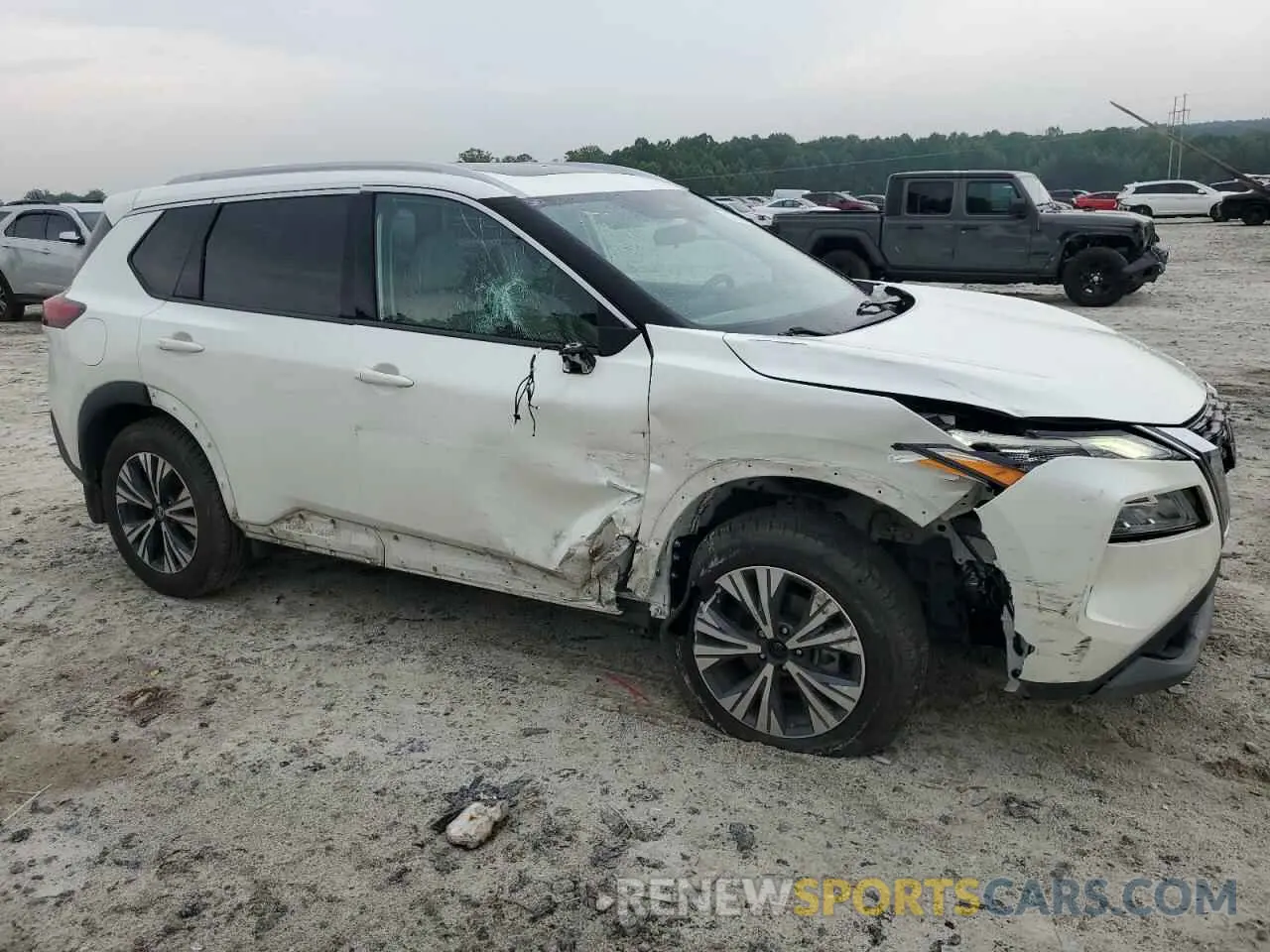 4 fotografías del automóvil dañado 5N1AT3BA5MC793217 NISSAN ROGUE 2021
